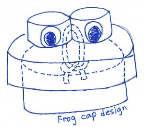 Plastic Cap Frog Design