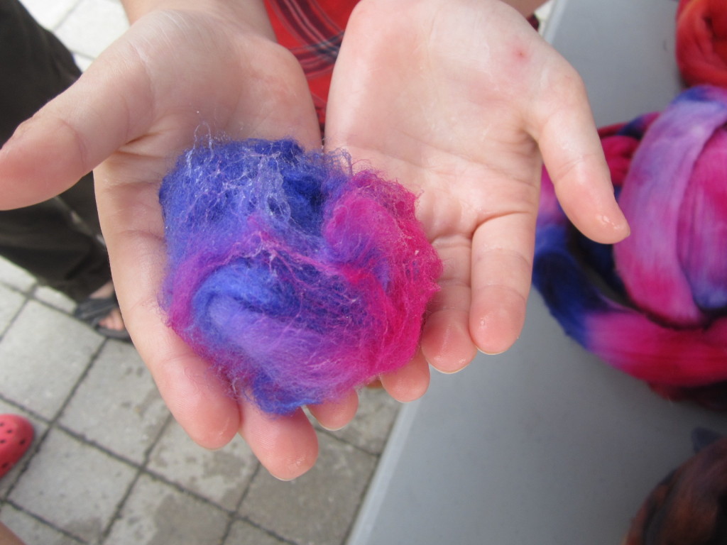 Nora makes felted soap