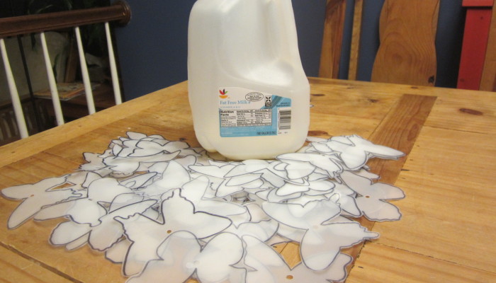 85 milk jug butterflies on the wall...