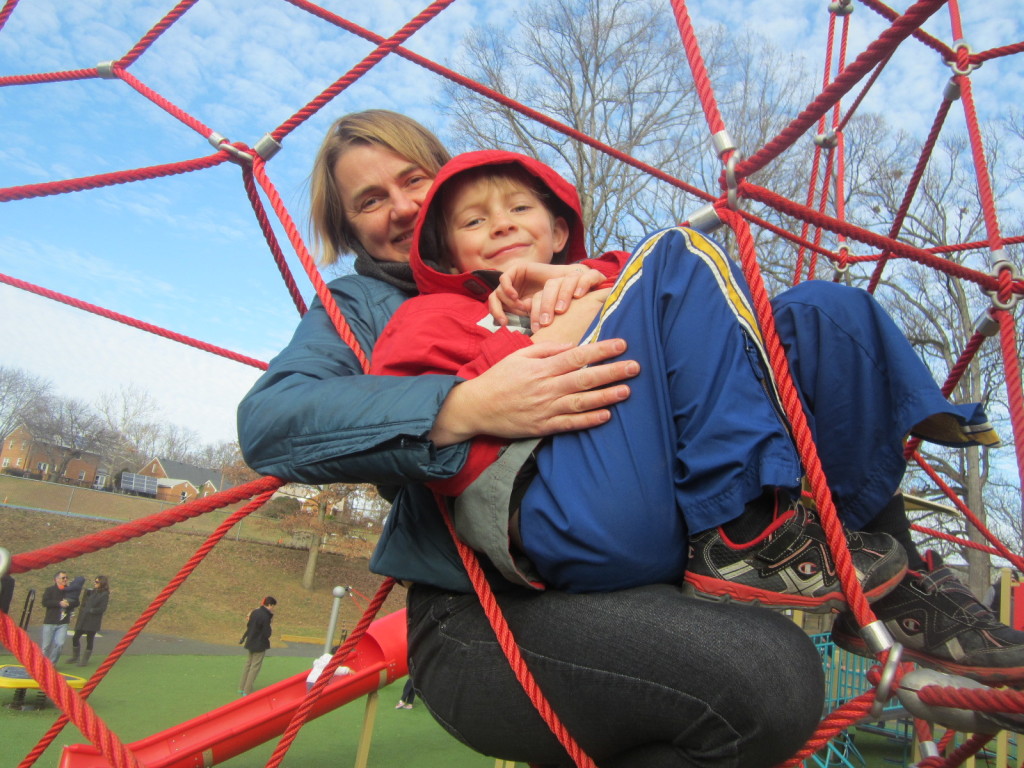 Hanging out at Tuckahoe Park playground in Arlington
