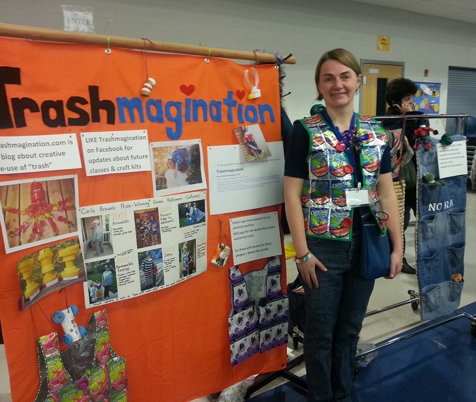 My Trashmagination booth at the NoVA Maker Faire - photo by State Delegate Kenneth Plum!