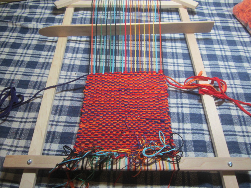 Weaving the bundle on my Journey Loom