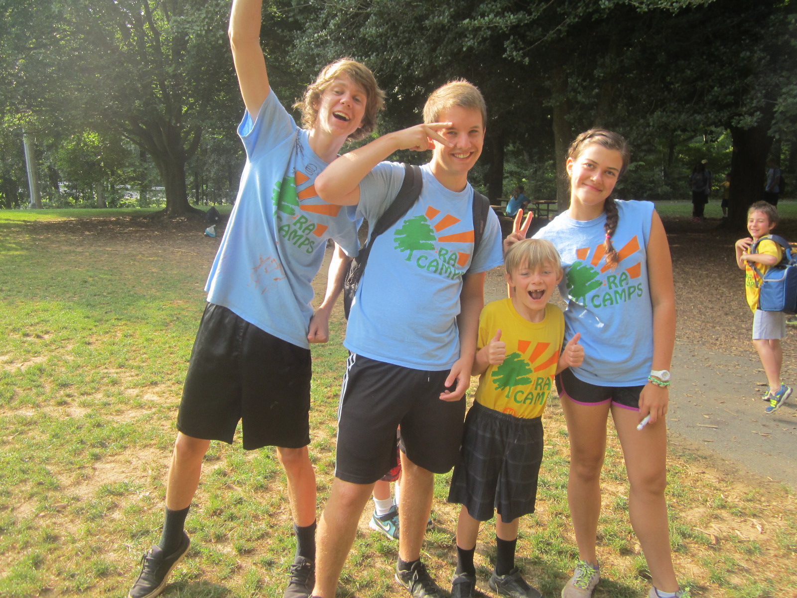 Russell with counsellors at Reston Association Camp