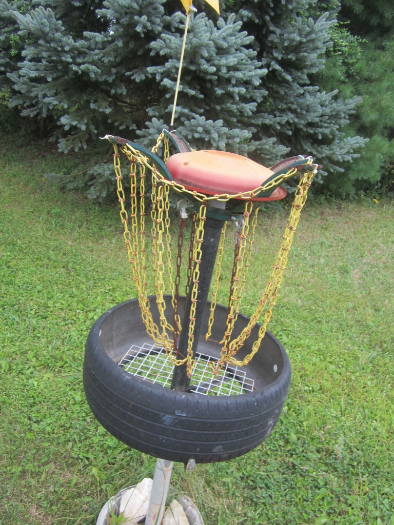 Christmas Tree Stand becomes Disc Golf Basket
