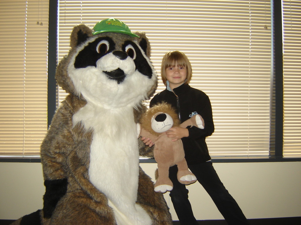 Nora's classroom mascot meets Ranger Rick, 2010