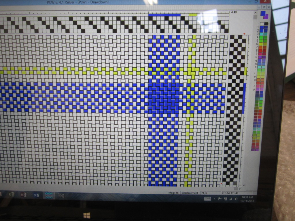 My towel pattern using weaving computer software