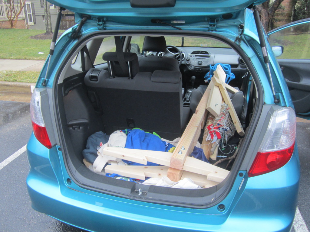 How the loom fits into my Honda Fit