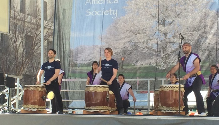 Playing Renshuu with Nen Daiko at the Cherry Blossom Festival