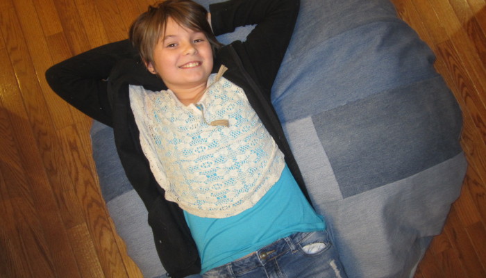 Nora tests the new Huggle Pod cushion