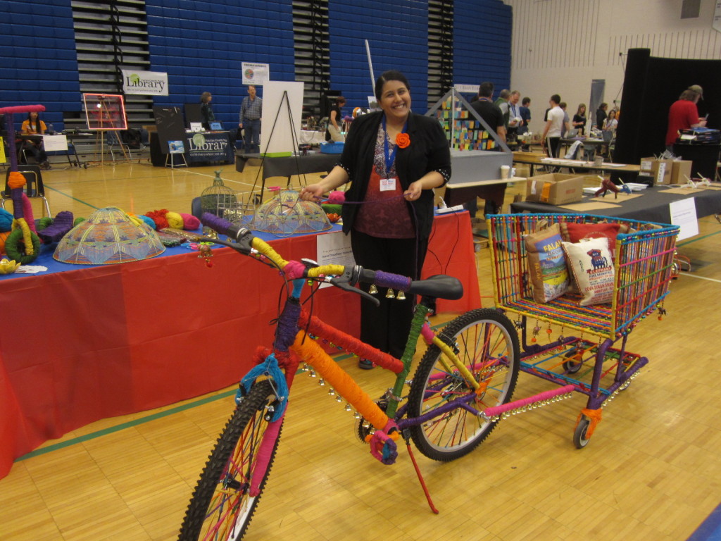 Asma Chaudhary and her amazing bicycle trailer art