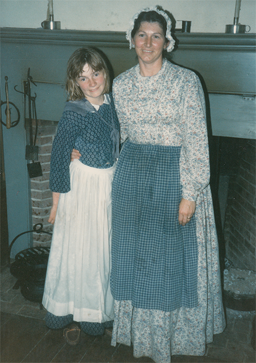 Me with my pretend mother at Heustis House, 1980s