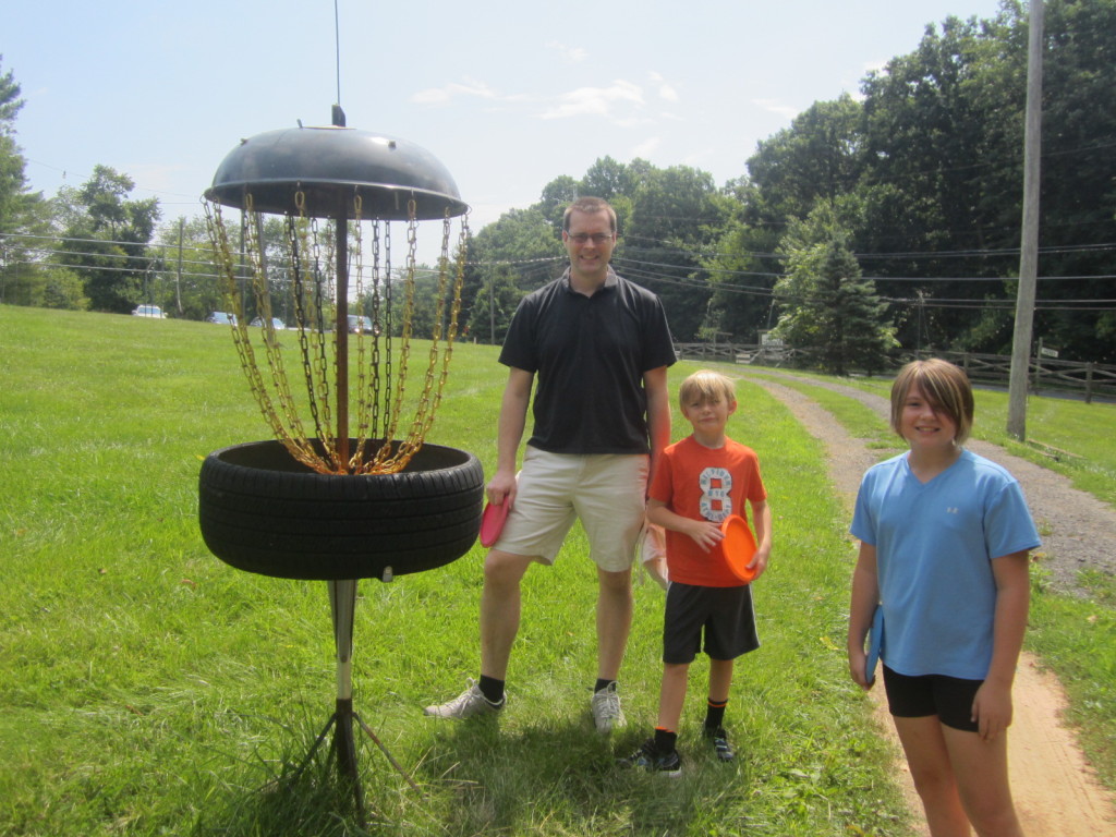 Disc Golf Course from Recycled Materials