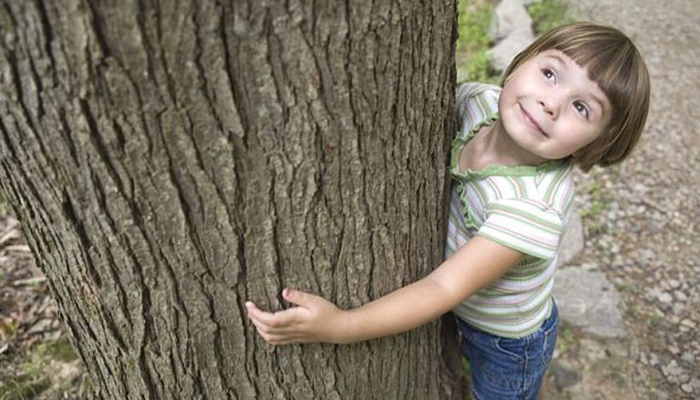 Nora Hugging Tree
