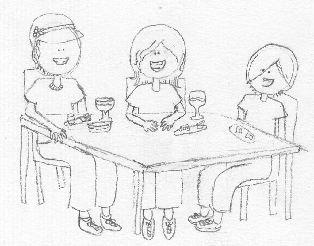 Wacky Dinner Sketch by Nora