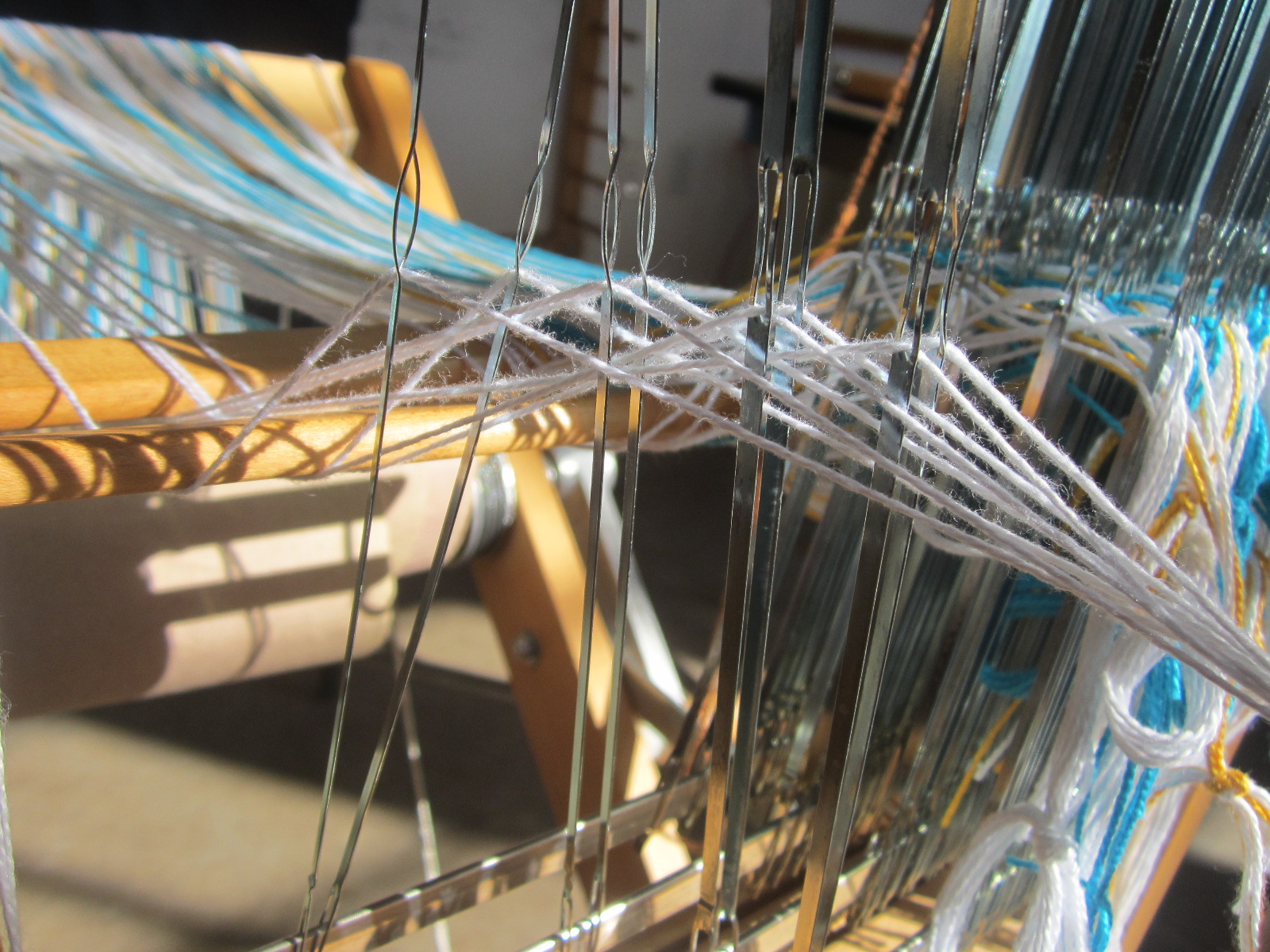 Threading a Warp on a Floor Loom