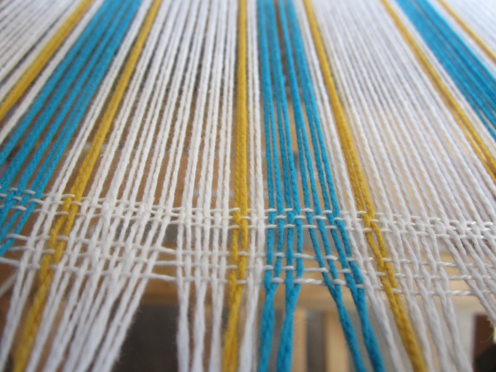 Threading a Warp on a Floor Loom