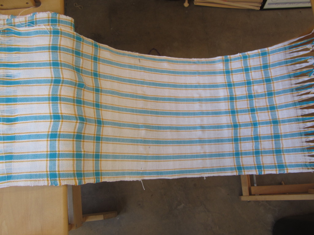 Towel #1, just removed from the loom
