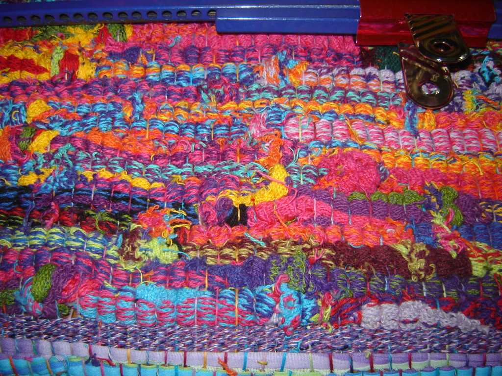 Rug made from "seconds" of socks
