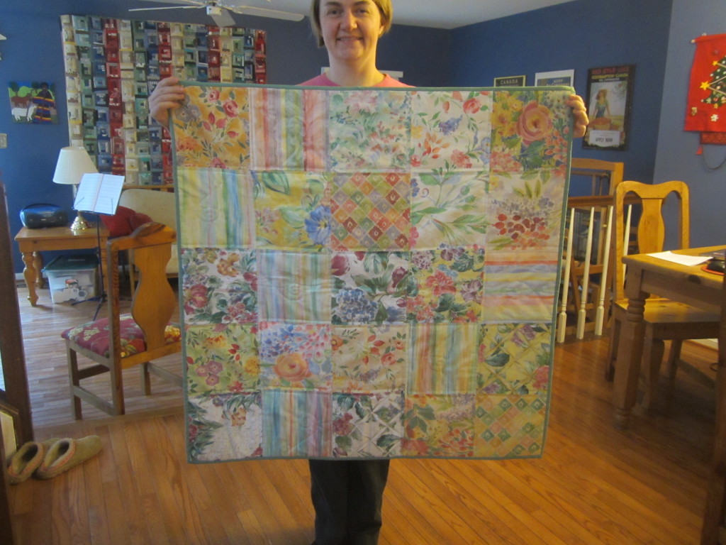 Tyler's quilt before mailing it to Scotland