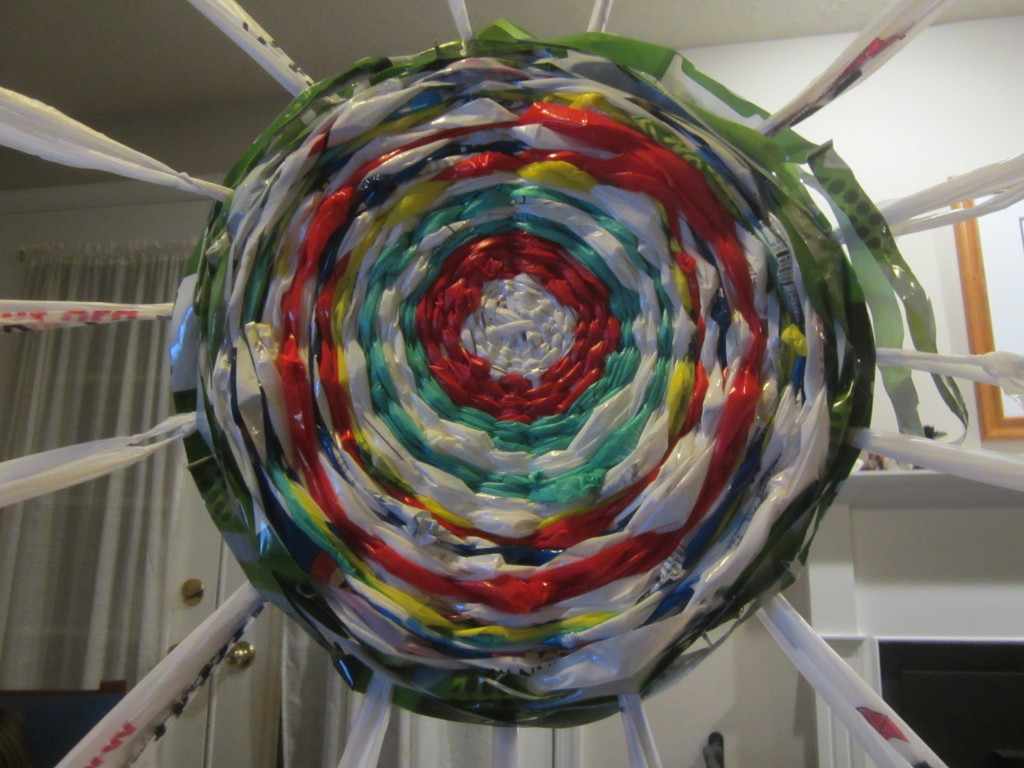 Weaving a Spiral Rug from Recycled Plastic Bags