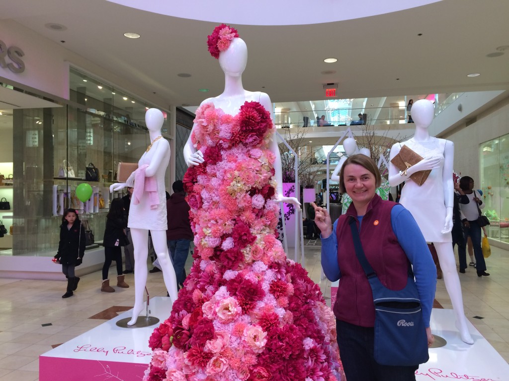 Inspiring flower dress at Westfield Mall