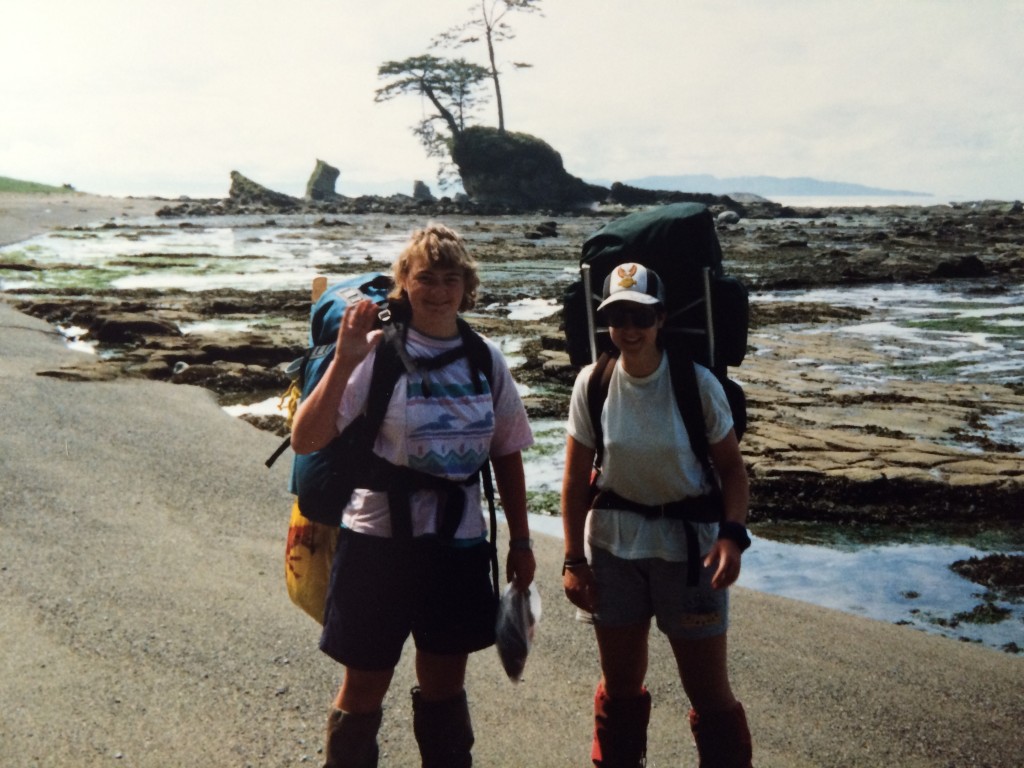 Me & Sherie hiking the West Coast Trail, 1990