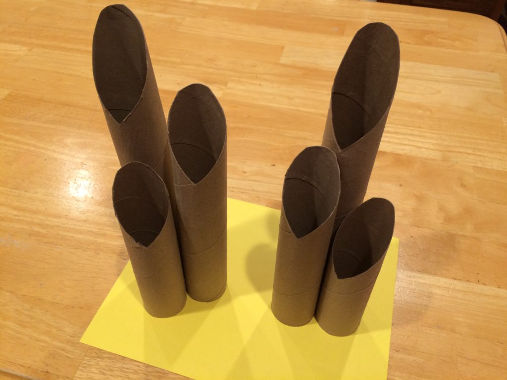 "Bamboo" from paper towel rolls