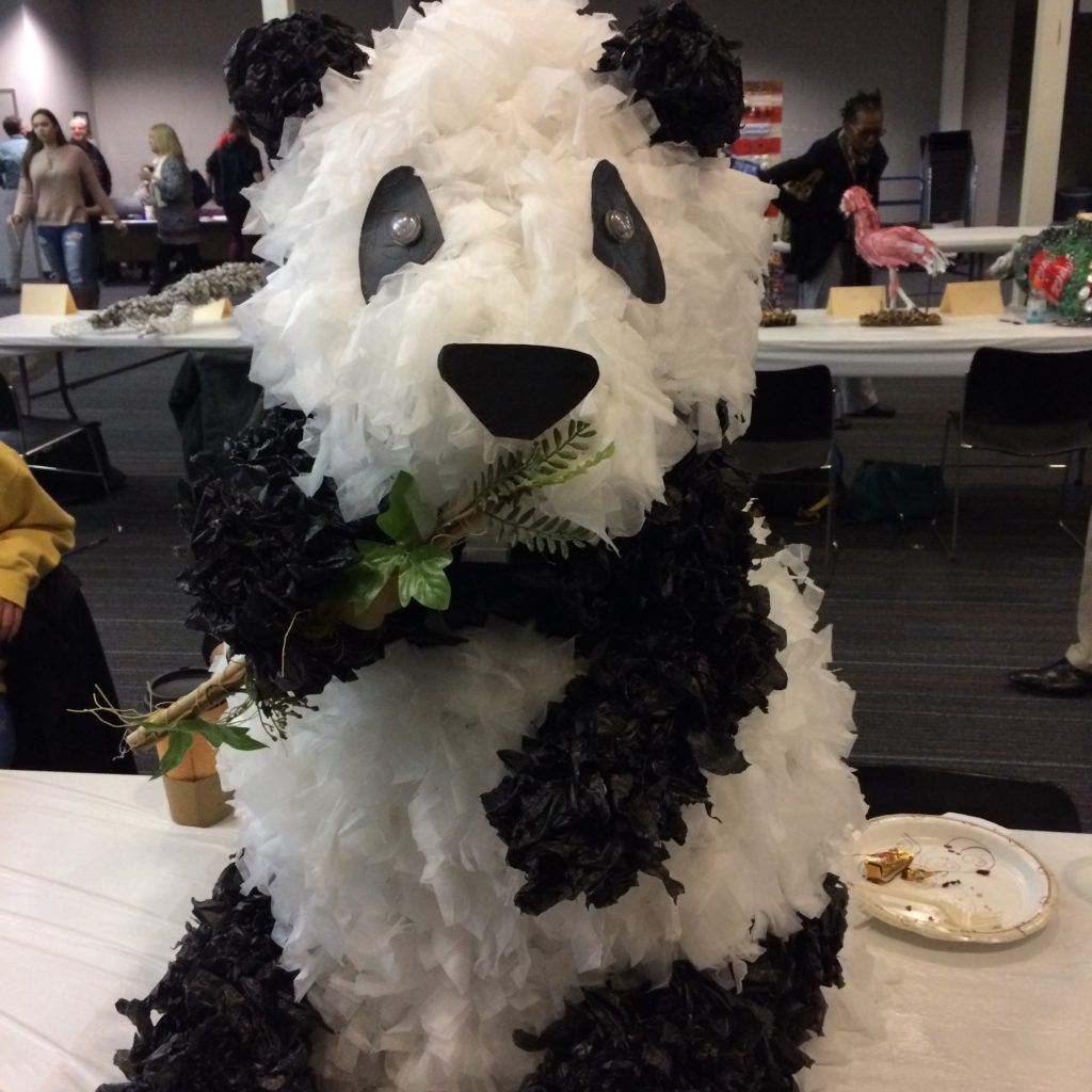 Panda Recycled Art by Taylor Alexander of South Carroll High School