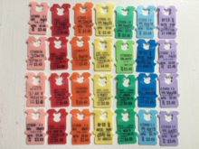 Rainbow-colored bread tags or clips