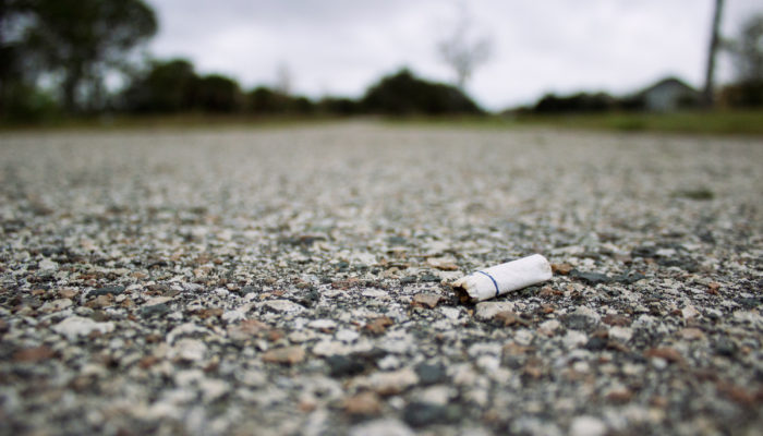 Cigarette litter - photo by Andrew Pons