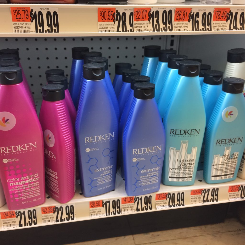 Redken plastic shampoo bottles