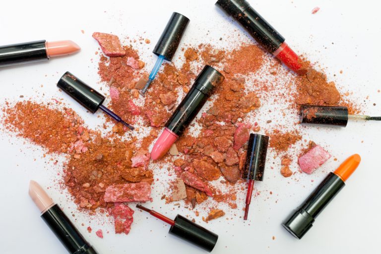 Spilled and broken cosmetics photo from Free Creative Stuff