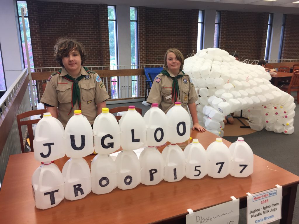 Scouts from Troop 1577 at the Maker Faire with the Jugloo